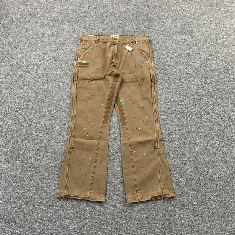 Gallery Dept Flare Cargo paint Brown Jeans