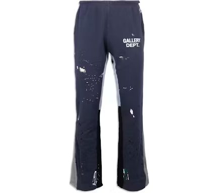 Gallery Dept Painted Flare Sweat Pants Navy